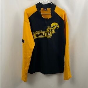 Iowa Hawkeys 1/2 Zip Long Sleeve Black XL Shirt